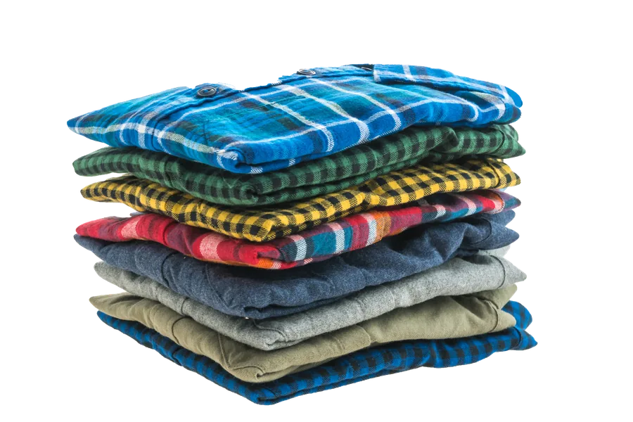 Stack of freshly folded clothes